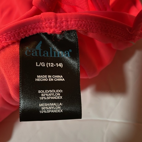 New Catalina peach coral one piece swimsuit size L - Picture 4 of 6